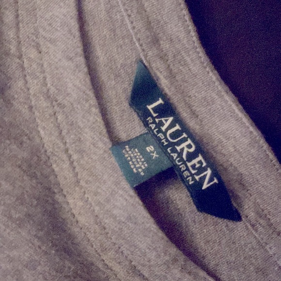 Ralph Lauren Grey 3/4 Shirt 2X - Picture 2 of 6